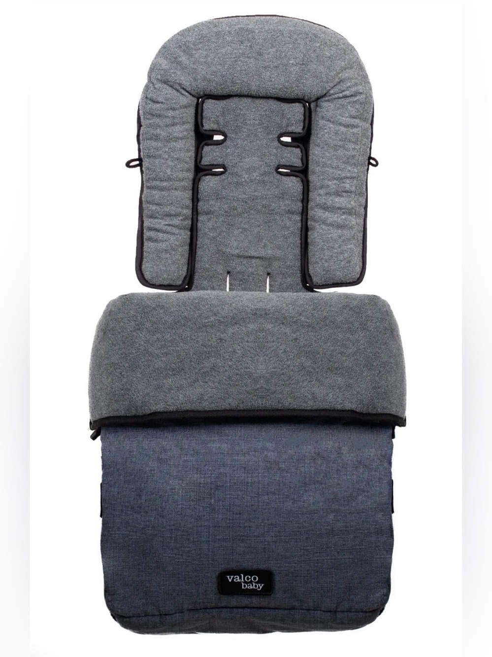 Valco baby Denim Blue/Grey Infant Footmuff and Seat Liner